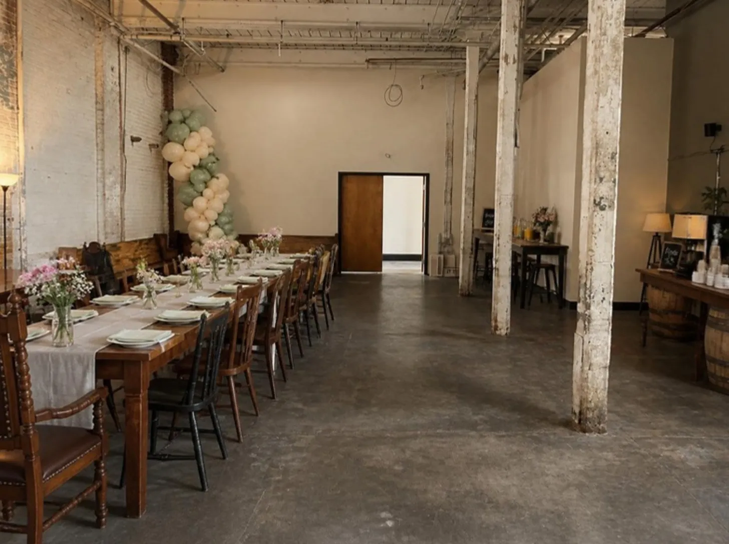 The No. 6 Lounge set for a shower brunch